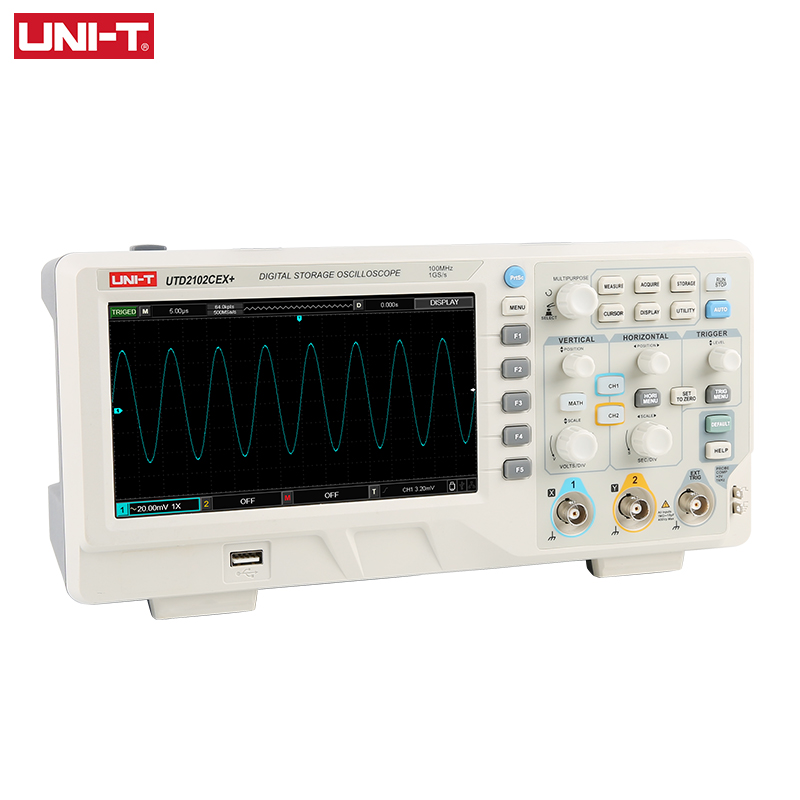 UNI-T UTD2102CEX+ Digital Stor - огляд і ціна Digital Storage Oscilloscope 100Mhz