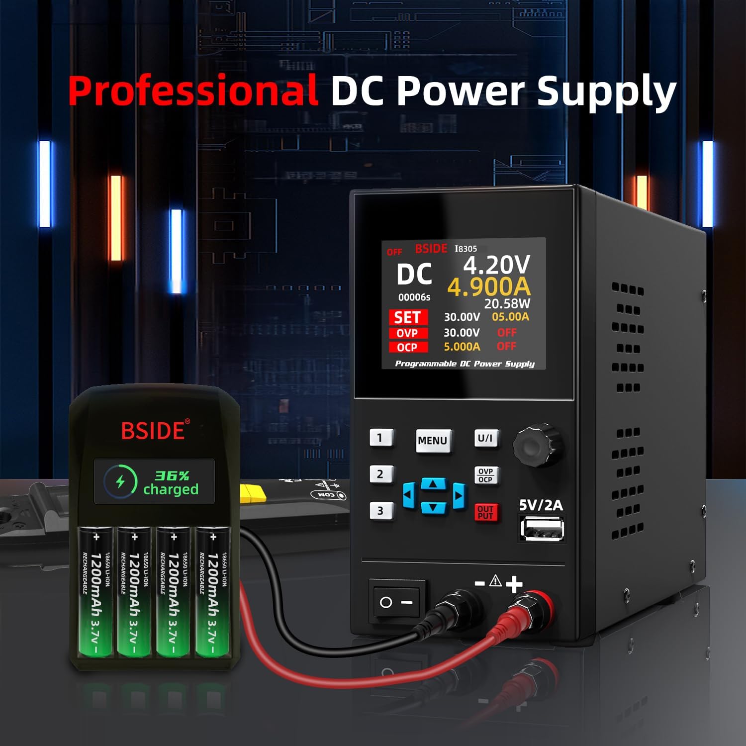 BSIDE DC Laboratory Regulated  - огляд і ціна Programmable Dc Power Supply 30V 10A