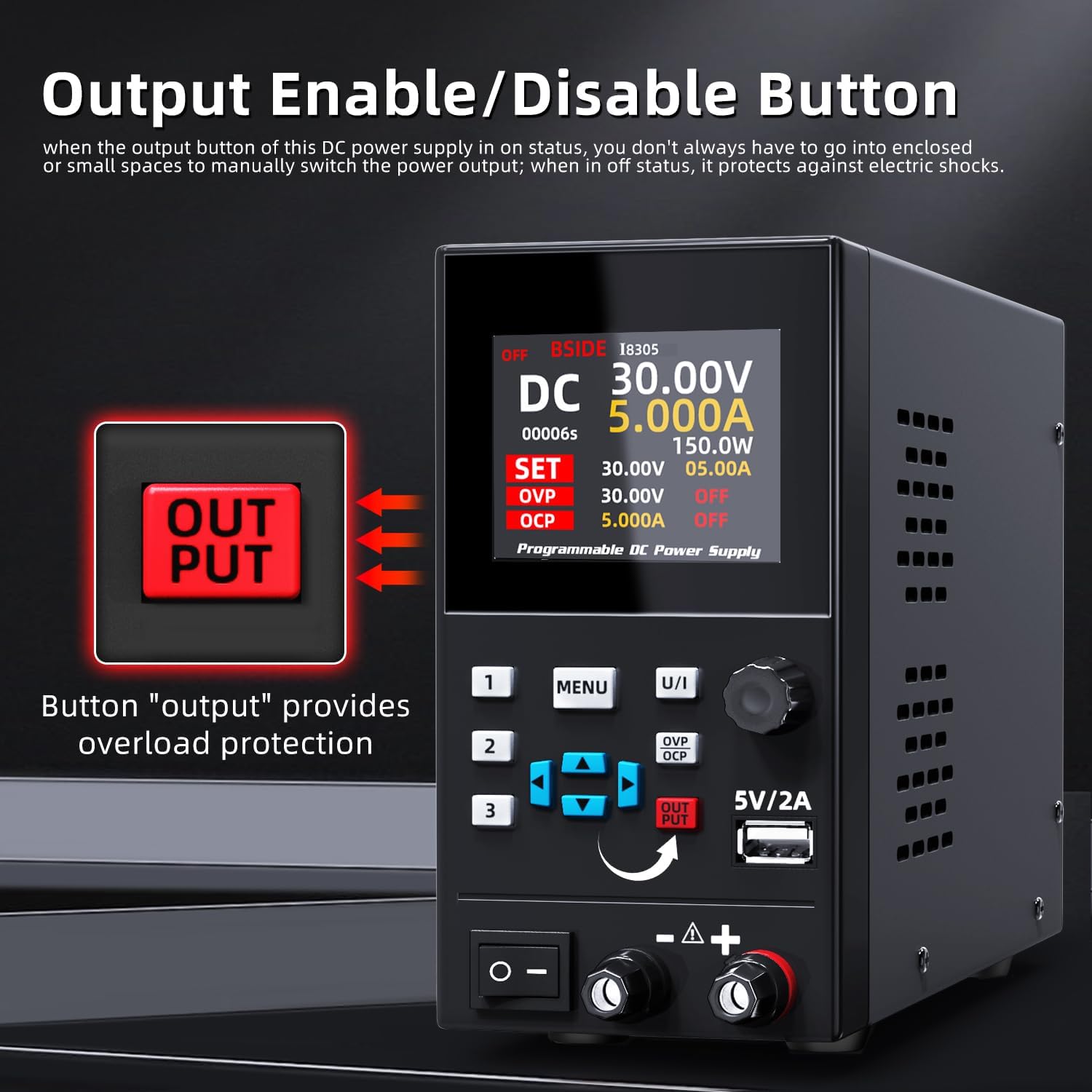 BSIDE DC Laboratory Regulated  - огляд і ціна Programmable Dc Power Supply 30V 10A