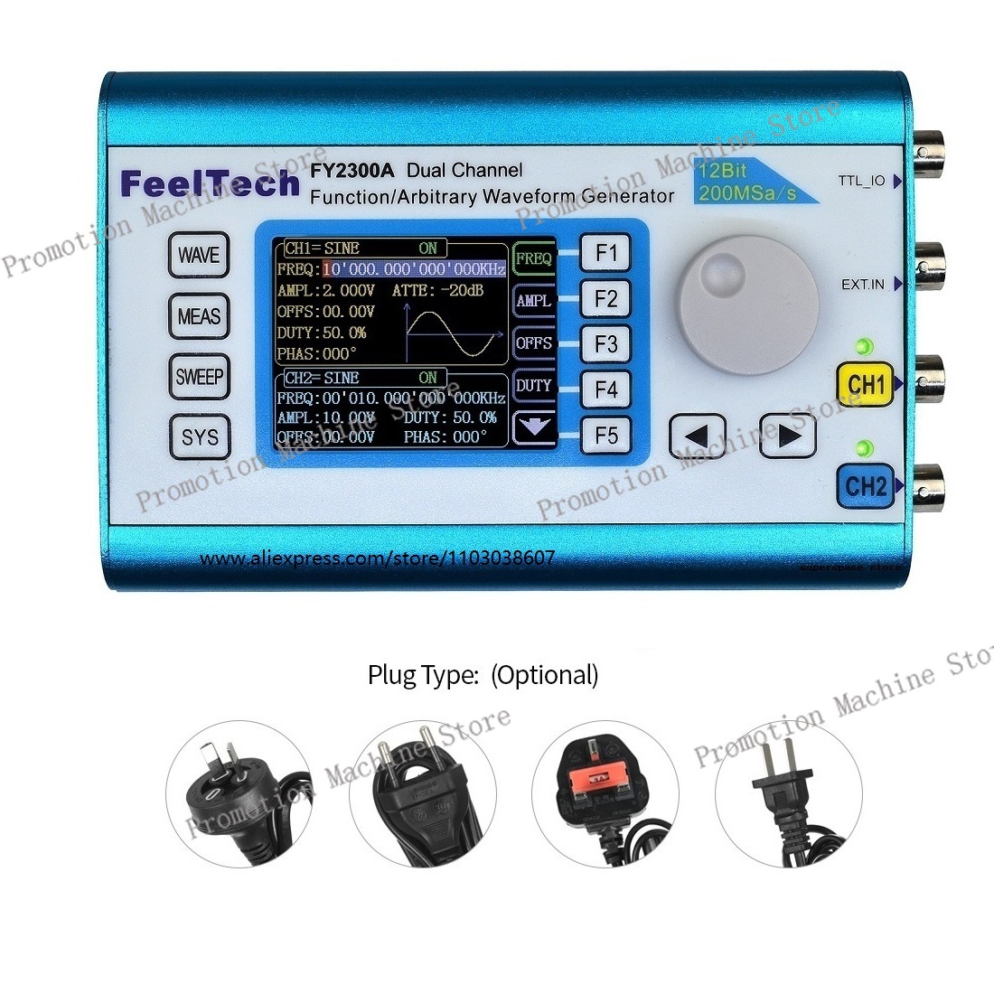 FY2300 12MHz 20MHz DDS Functio - огляд і ціна Function Arbitrary Waveform Generator