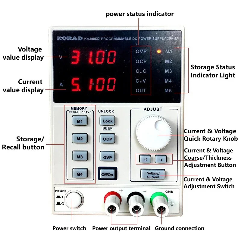 30V 60V 2A  3A 5A 10A Linear D - огляд і ціна Programmable Dc Power Supply 30V 10A