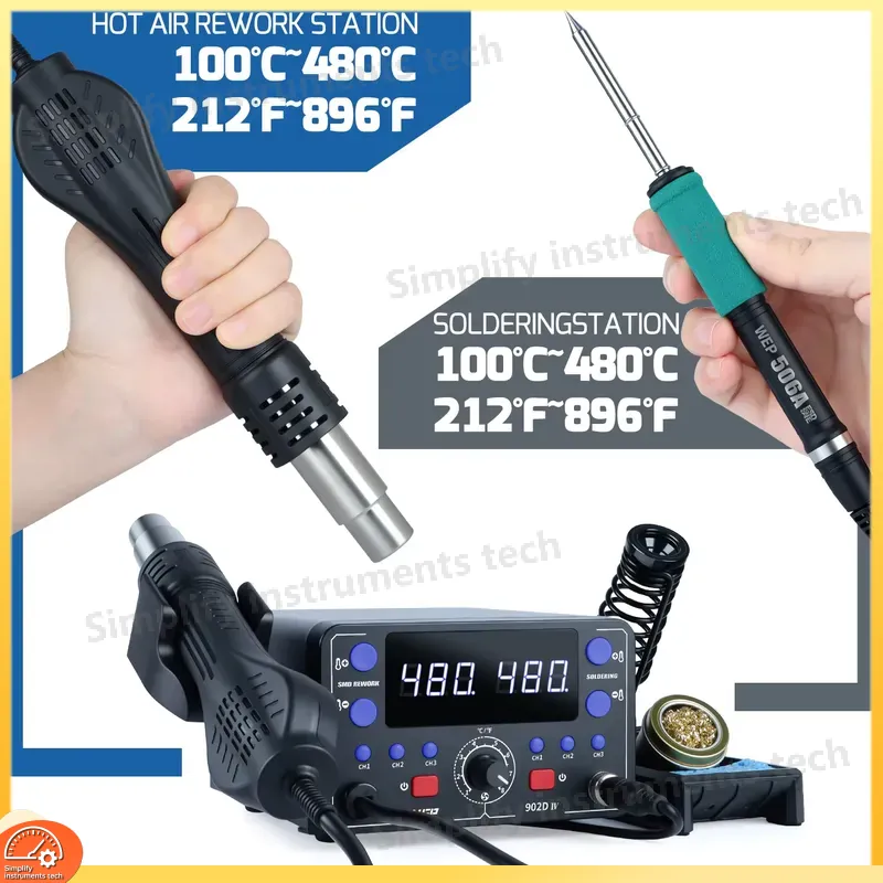 775W Soldering Station 2 in 1  - огляд і ціна Hot Air Rework Station T12