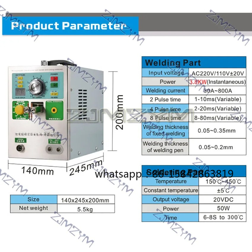3.2KW Pulse Induction Automati - огляд і ціна Spot Welder 18650 Battery Pack