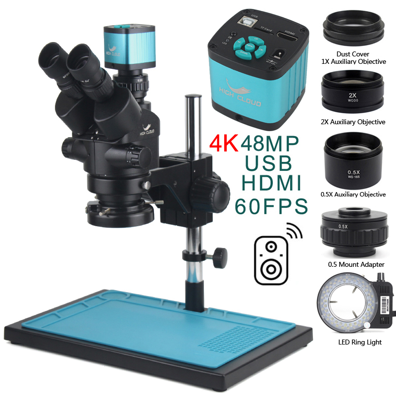 3.5X-90X Simul-Focal Stereo Tr - огляд і ціна Stereo Trinocular Microscope Pcb