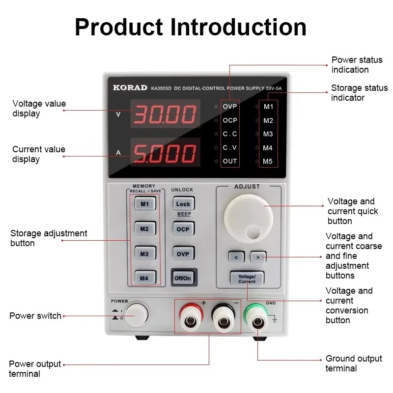 KA3010P 30V 10A KA3010D 30V 10 - огляд і ціна Programmable Dc Power Supply 30V 10A