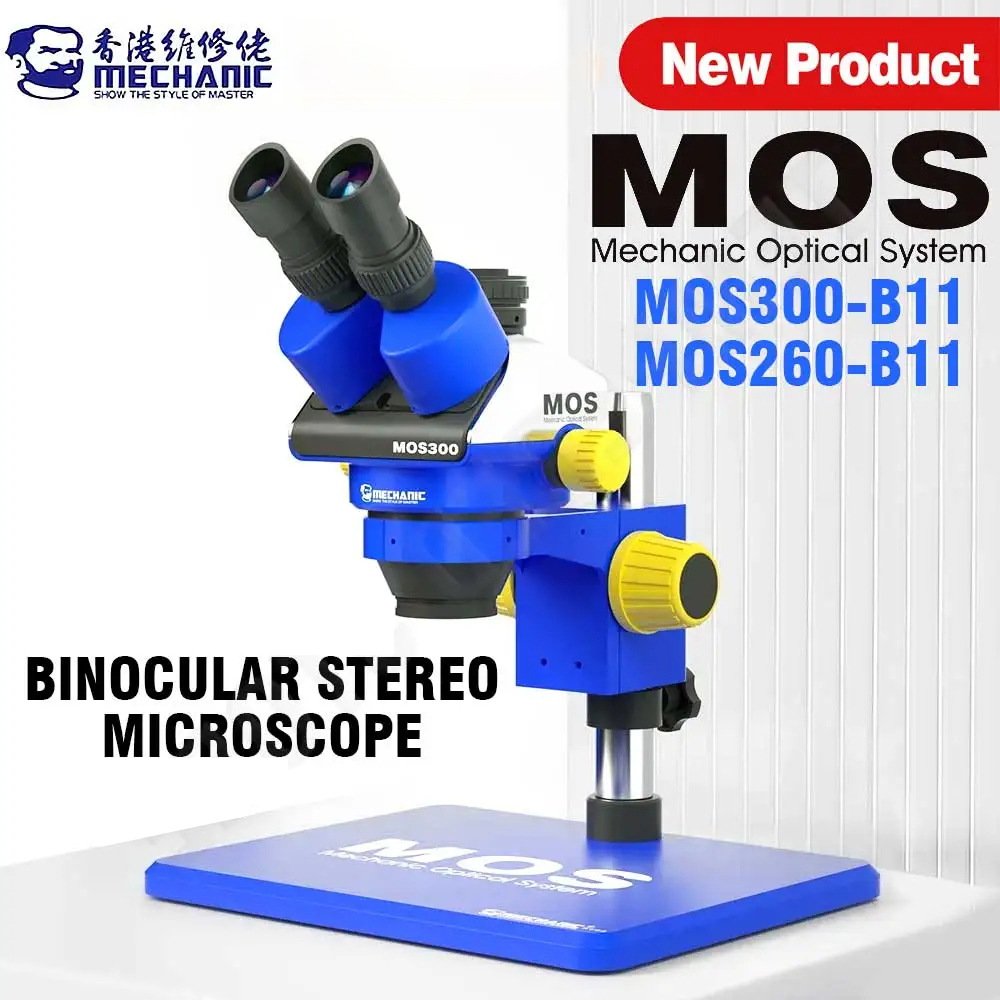 MECHANIC MOS260-B11/MOS300-B11 - огляд і ціна Stereo Trinocular Microscope Pcb