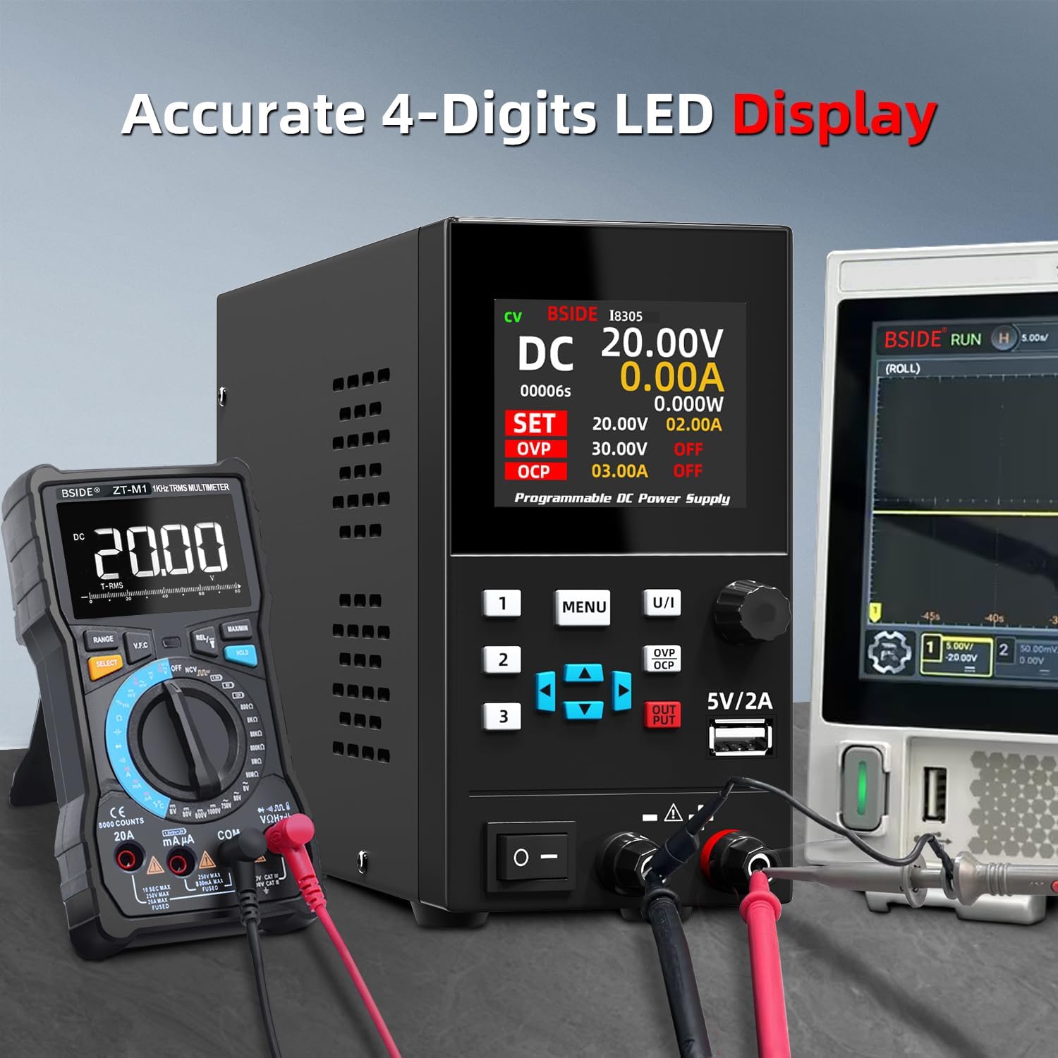 BSIDE DC Laboratory Regulated  - огляд і ціна Programmable Dc Power Supply 30V 10A