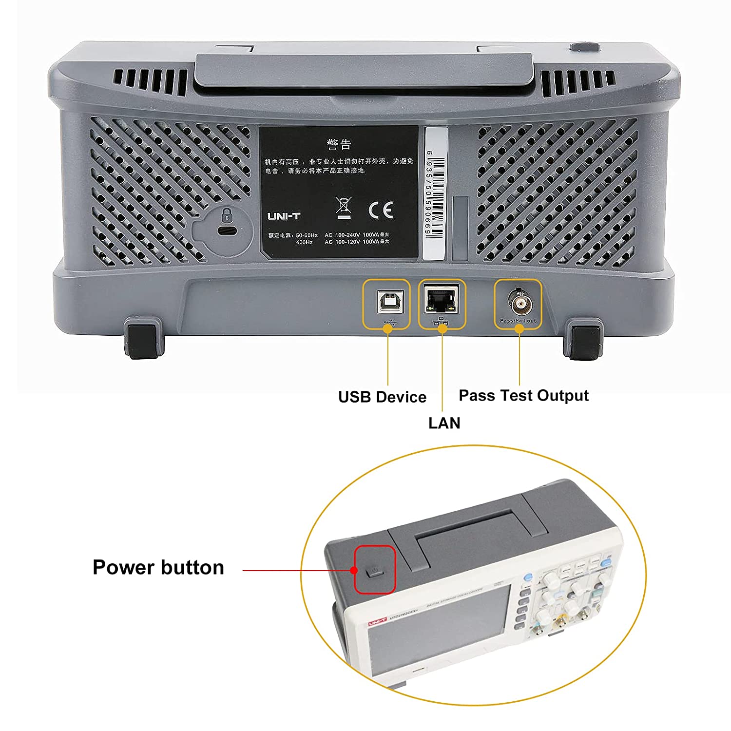 UTD2102CEX+ High Precision 100 - огляд і ціна Digital Storage Oscilloscope 100Mhz