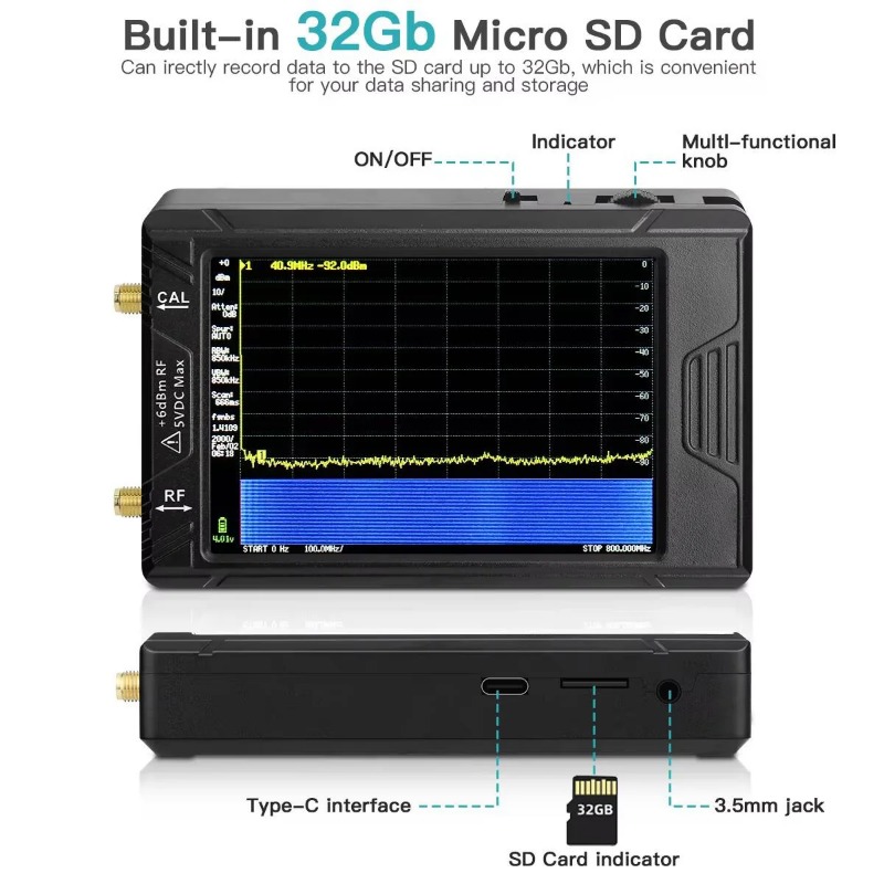 New Handheld Tiny Spectrum Ana - огляд і ціна Signal Generator Spectrum Analyzer