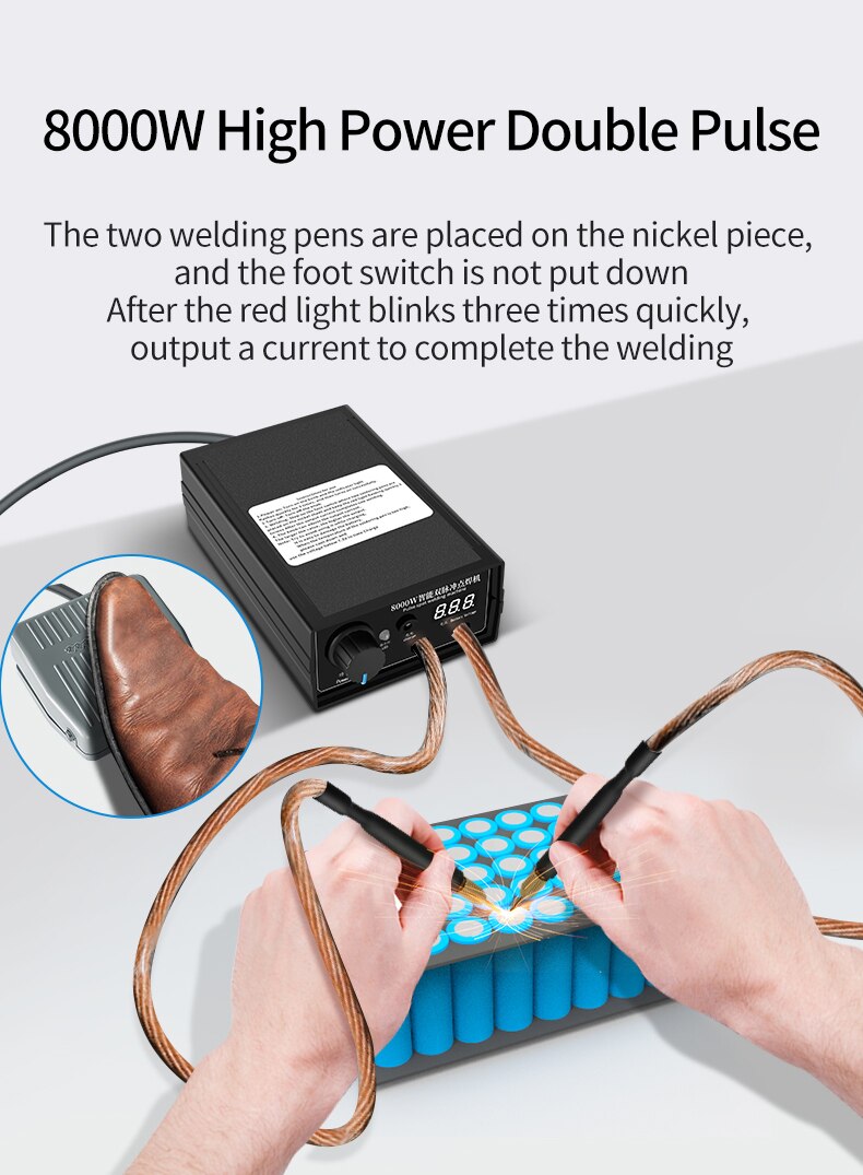 8000W Mini Spot Welder Kit DIY - огляд і ціна Spot Welder 18650 Battery Pack