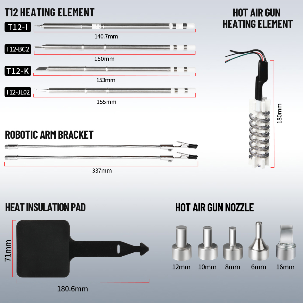 Kaisi 8512P Soldering Station  - огляд і ціна Hot Air Rework Station T12