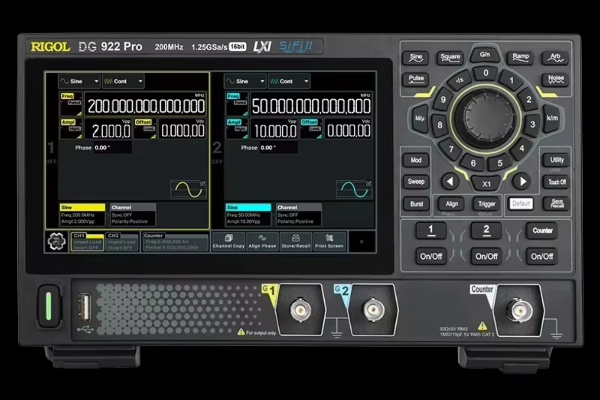 RIGOL DG902 Pro 70MHz  1.25Gsa - огляд і ціна Function Arbitrary Waveform Generator