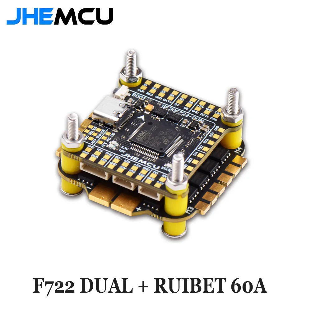 UniFlyJHEMCU F7 Stack F722 Dua - огляд і ціна Fpv Flight Controller F7 Stack 60A
