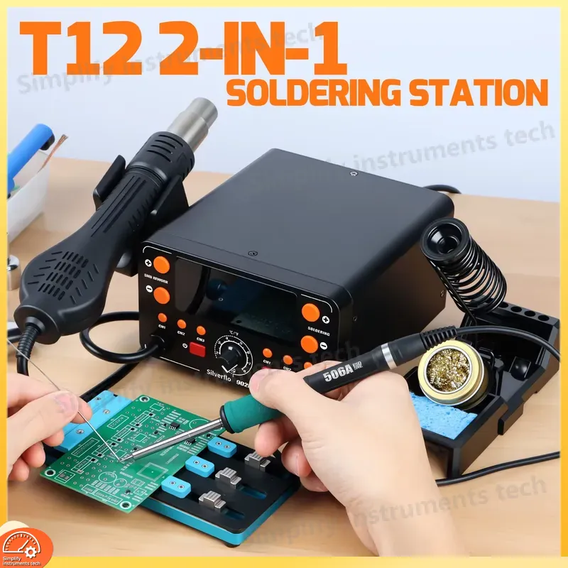 902D IV 775W Soldering Station - огляд і ціна Hot Air Rework Station T12