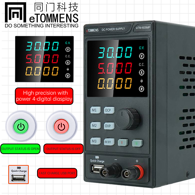 ETOMMENS 30V 10A 300W ETM-3010 - огляд і ціна Programmable Dc Power Supply 30V 10A