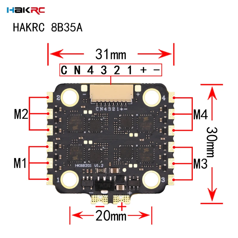 HAKRC F7220 V2 F7 Mini Flight  - огляд і ціна Fpv Flight Controller F7 Stack 60A